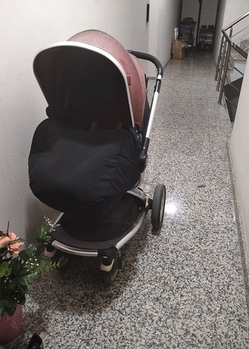 Bordo ve Gri Bebek Arabası - Görsel 6