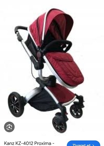 Bordo ve Gri Bebek Arabası - Görsel 7