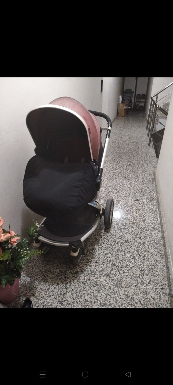 Bordo ve Gri Bebek Arabası - Görsel 3