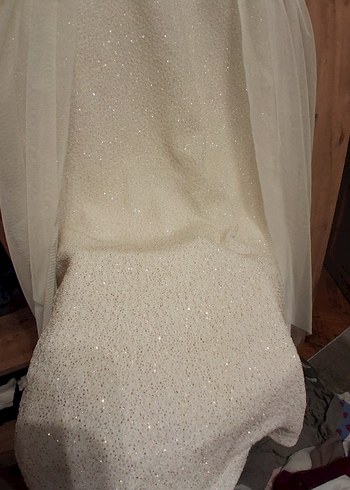 kuyruklu beyaz elbise - Görsel 3