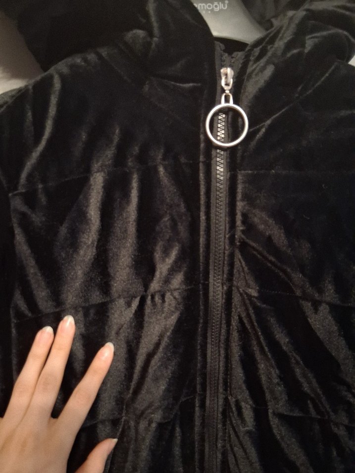 Kürk Detaylı Siyah Kadın Kışlık Mont - Görsel 2