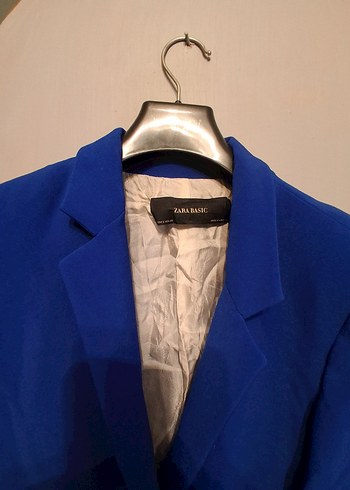 İnci Düğmeli Lacivert Kadın Blazer Ceket - Görsel 3