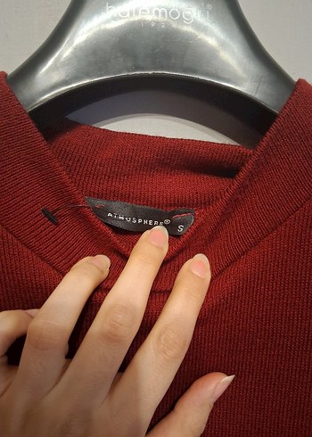 Bordo Kadın Uzun Triko Elbise - Görsel 2