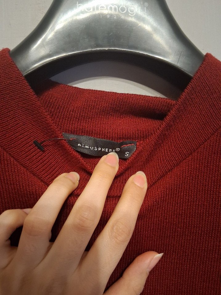 Bordo Kadın Uzun Triko Elbise - Görsel 2