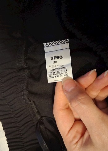 Siyah Rahat Kesim Kadın Pantolon - Görsel 2