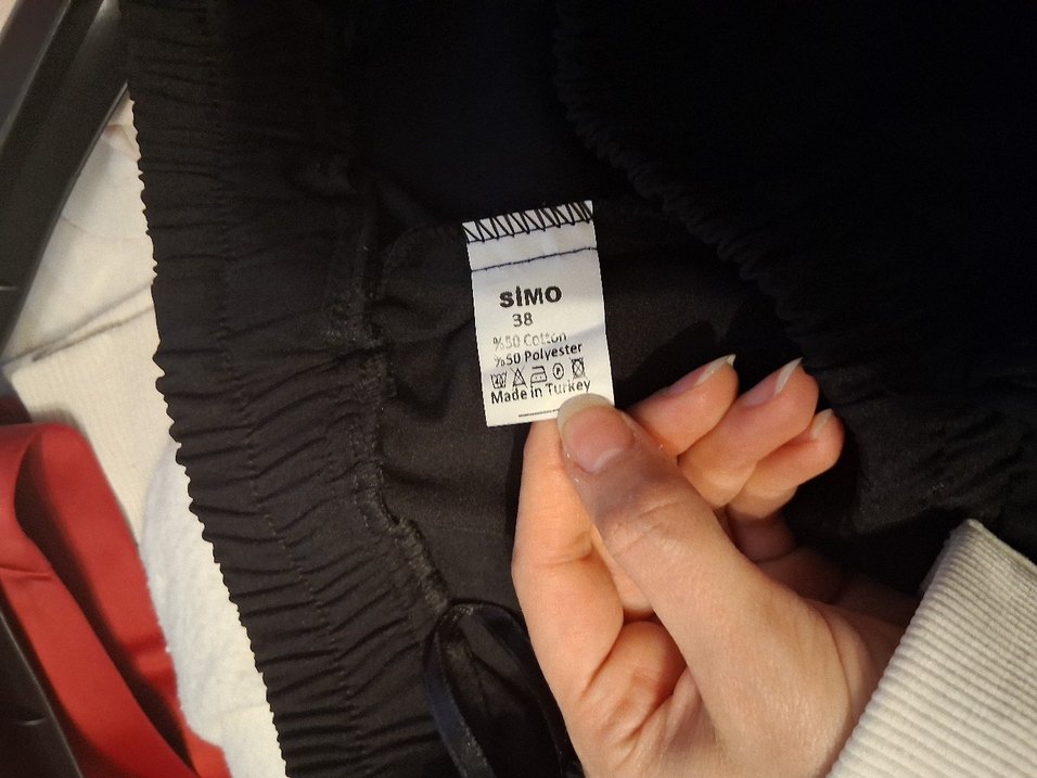 Siyah Rahat Kesim Kadın Pantolon - Görsel 2