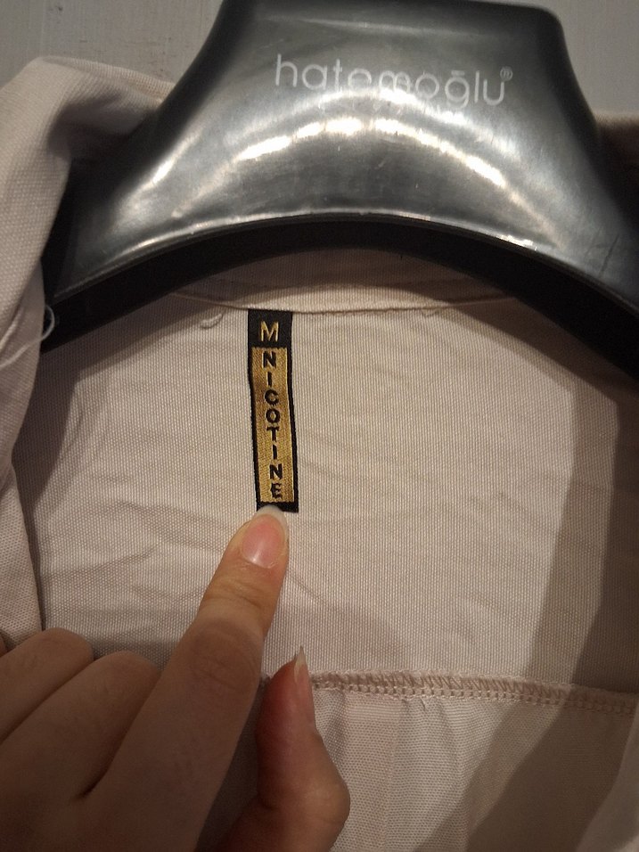 Bej Basic Keten Uzun Kollu Gömlek - Görsel 3