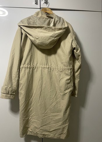 Bej Kadın Uzun Boy Yağmurluk - Görsel 3