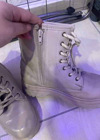 bej Bağcıklı Yüksek Topuklu Kadın Bot - Görsel 4