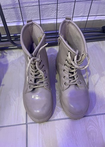 bej Bağcıklı Yüksek Topuklu Kadın Bot - Görsel 6