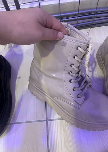 bej Bağcıklı Yüksek Topuklu Kadın Bot - Görsel 2