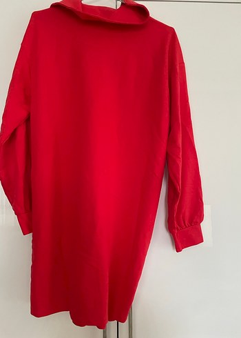 Kırmızı Yarım Fermuarlı Yüksek Yakalı Sweatshirt - Görsel 3