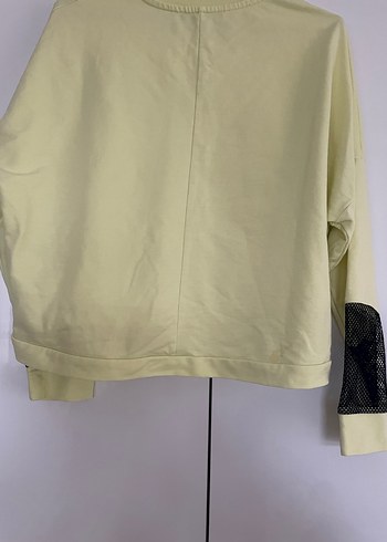 Sarı Baskılı Mini Kadın Sweatshirt - Görsel 2