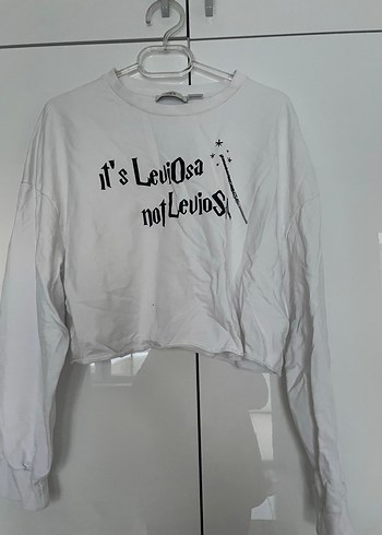 Baskılı Beyaz Kadın Sweatshirt - Görsel 2