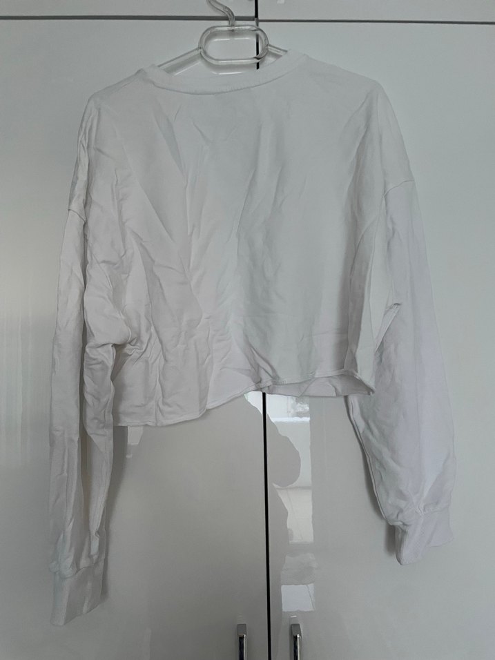 Baskılı Beyaz Kadın Sweatshirt - Görsel 3