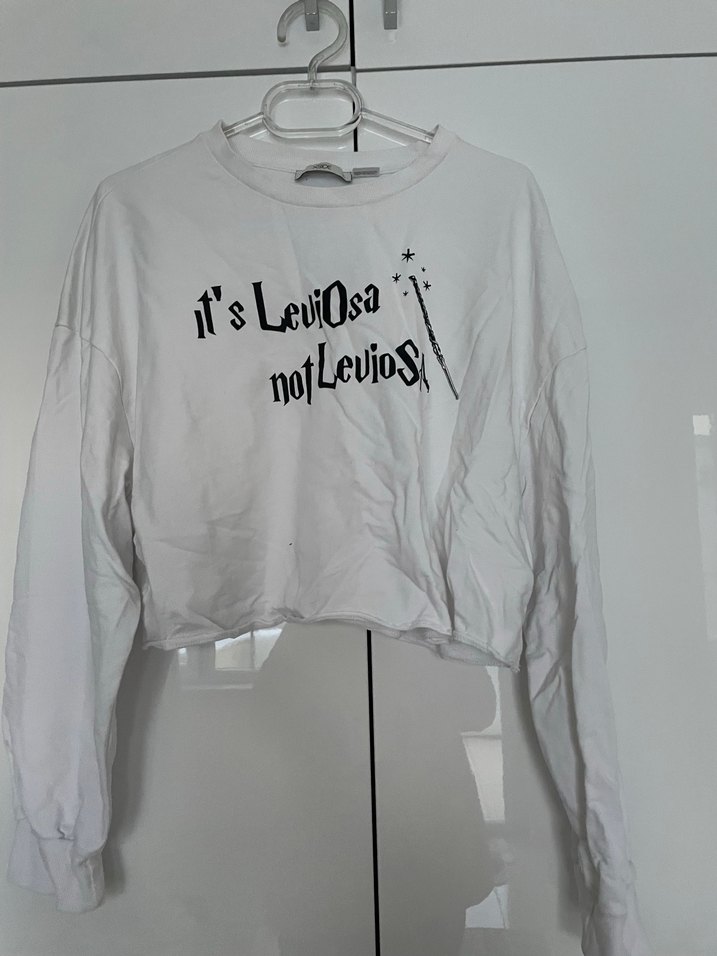 Baskılı Beyaz Kadın Sweatshirt - Görsel 2