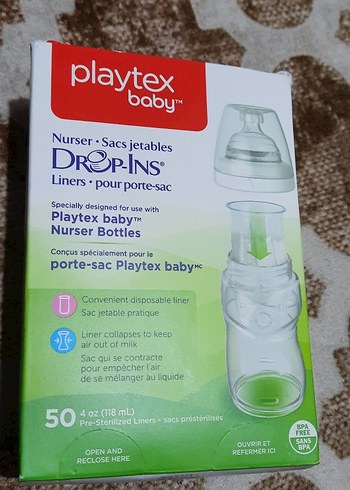 Playtex Bebek Biberonu İçin 50 Adet Tek Kullanımlık İç Torba - Görsel 3