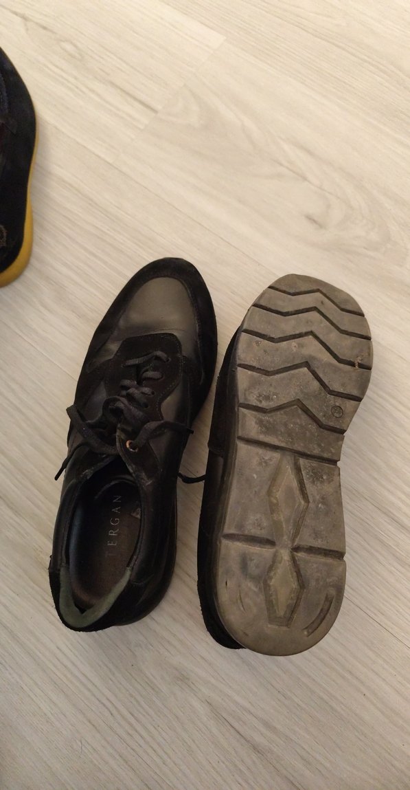 Erkek Siyah Spor Ayakkabı Bağcığı - Görsel 3