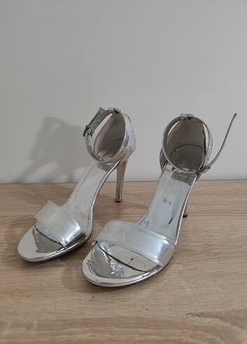 Gümüş renkli abiye ayakkabı - Görsel 5