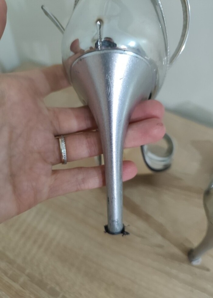 Gümüş renkli abiye ayakkabı - Görsel 3