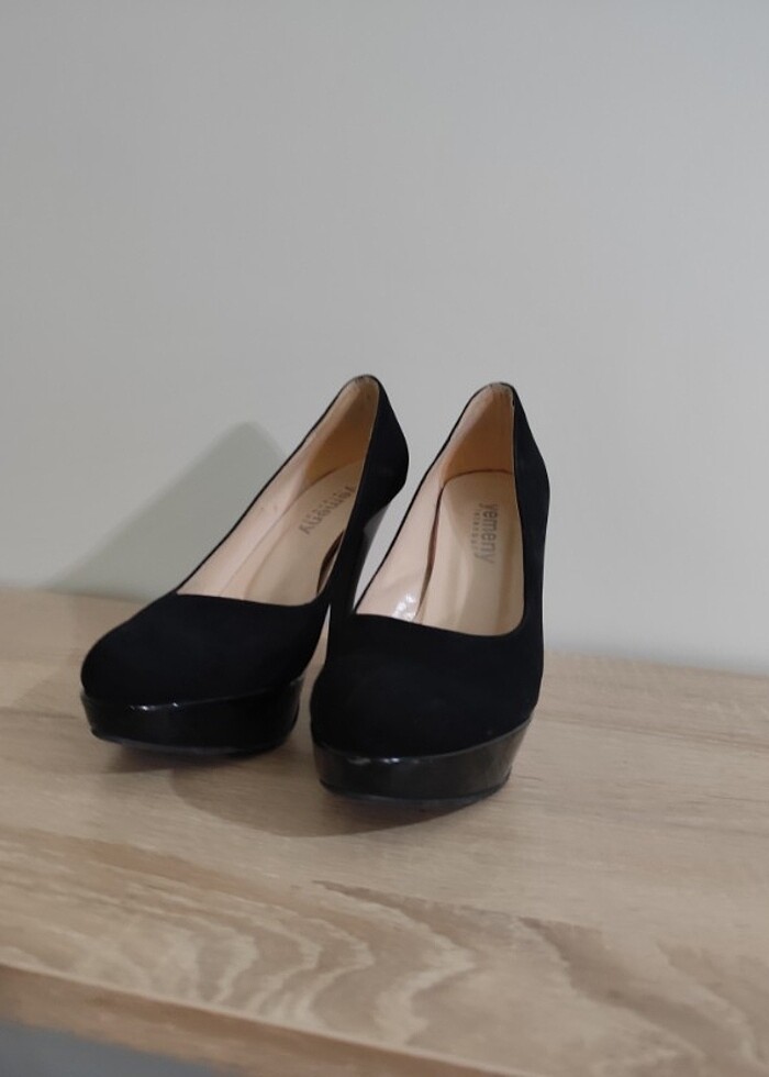 Siyah platform topuk ayakkabı - Görsel 3