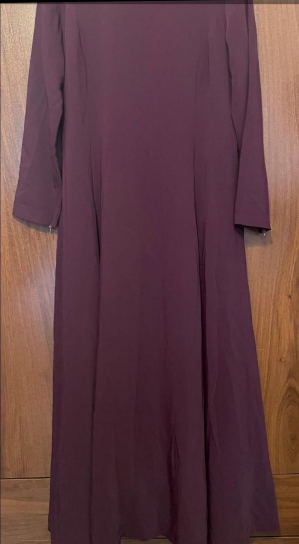 Bordo Salaş Uzun Kadın Elbise - Görsel 3