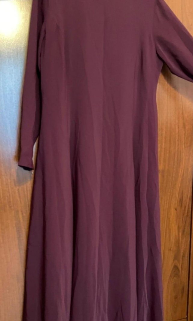 Bordo Salaş Uzun Kadın Elbise - Görsel 2