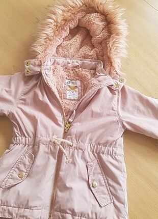 Pembe kız çocuk mont