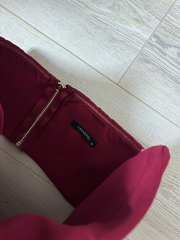 m Beden bordo Renk Korse crop üst
