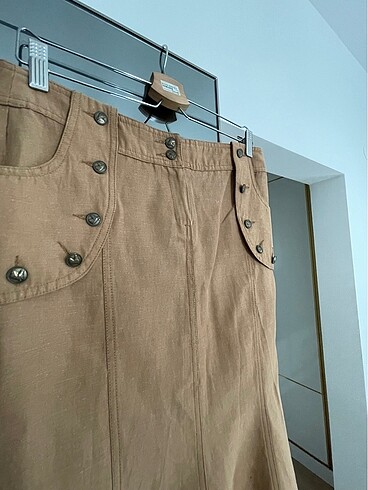 38 Beden camel Renk Mango etek