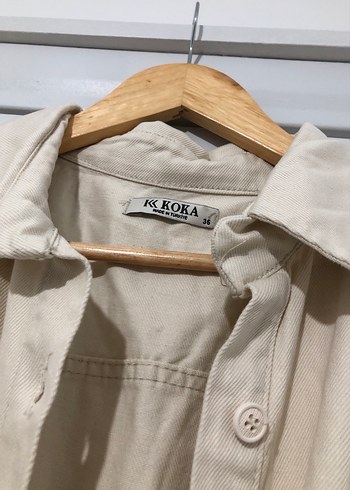 Bej Kemerli Kısa Kadın Tulum - Görsel 4