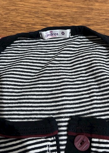 Düğmeli Gri Pamuklu Hamile Tişörtü - Görsel 4