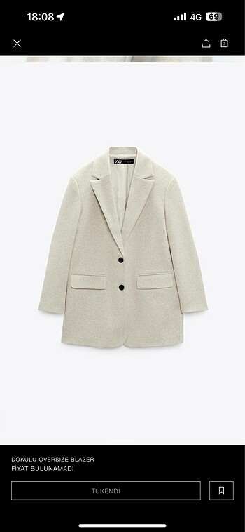 s Beden ten rengi Renk Zara kaşe blazer ceket
