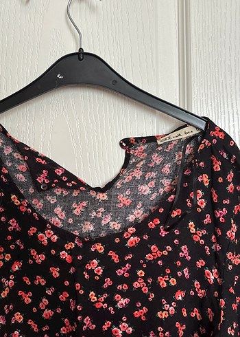 LC Waikiki Dantel Detaylı Pembe Midi Çiçekli Bohem Elbise