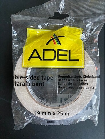 Adel 19mm 25 m Çift Taraflı Bant