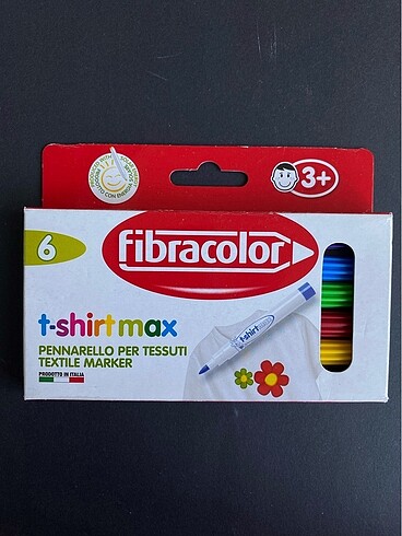Fibracolor T-shirtmax Kalıcı Tekstil/Kumaş Kalemi 6 Renk