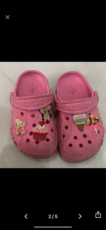 23 Beden Crocs kız çocuk terlik