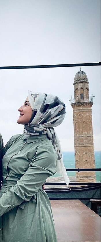 Yeşil Tesettür Elbise