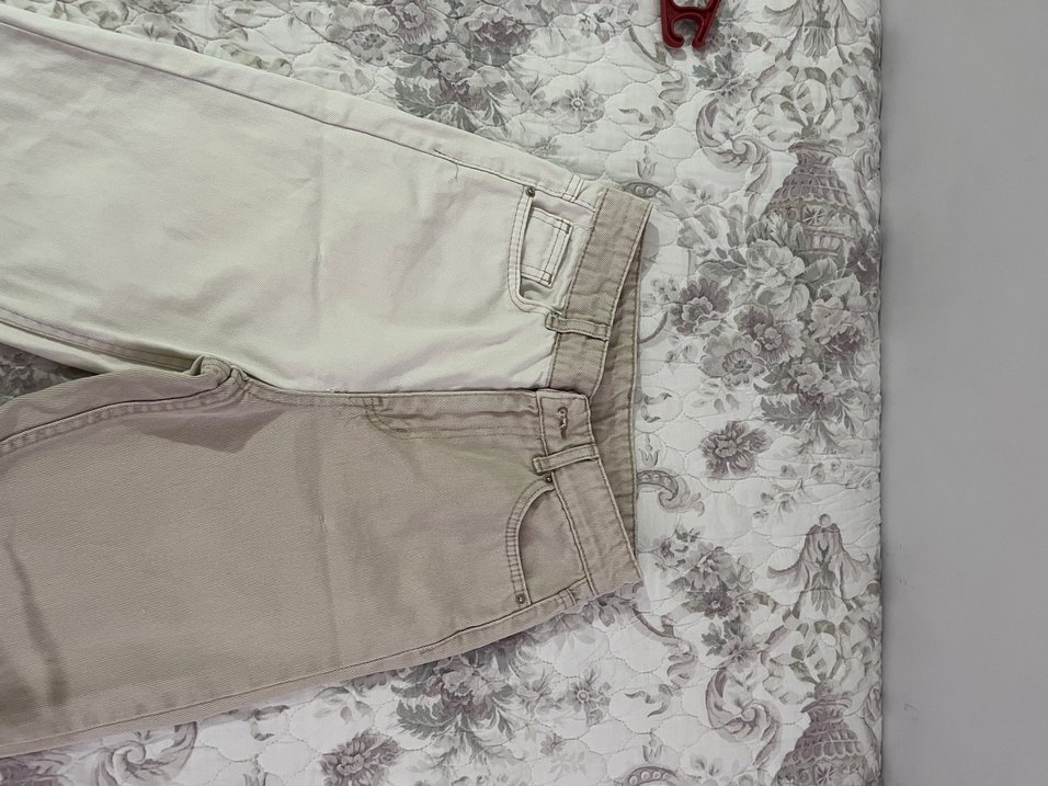 Bej Renk Pamuklu mom Kadın Kot Pantolon - Görsel 2