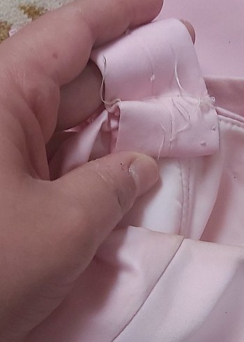 Drapeli Pembe Nakışlı Uzun Abiye Elbise - Görsel 11