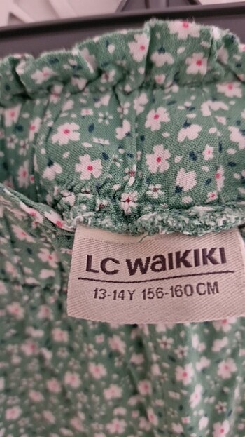 LC Waikiki Lcw kız çocuk yeşil bol pantolon yazlık