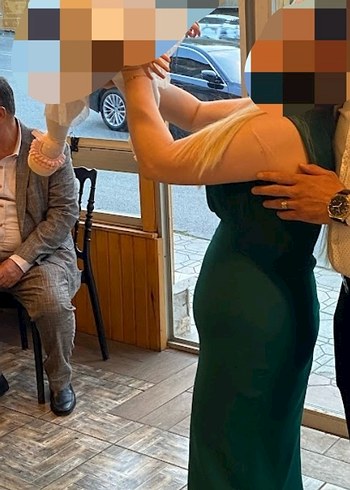 Trendyol & Milla yeşilYüksek Yakalı Midi Kalem Elbise
