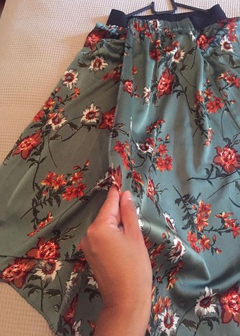 Çiçek Desenli Uzun Etek - Görsel 4