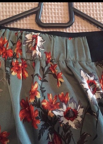 Çiçek Desenli Uzun Etek - Görsel 5