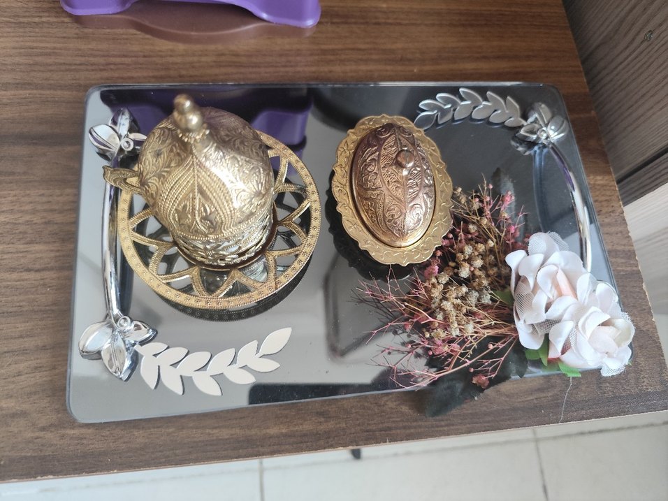 Dekoratif El İşçiliği Tepsi Seti - Görsel 3