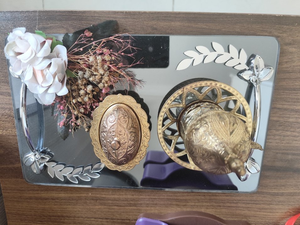 Dekoratif El İşçiliği Tepsi Seti - Görsel 5