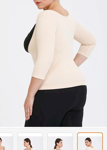 Düğmeli Bej kol ve göbek korsesi - Görsel 8