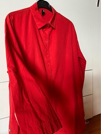Defacto Kırmızı tunik gömlek