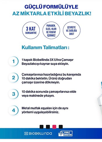 diğer Beden Biobellinda 3X çamaşır temizleyici