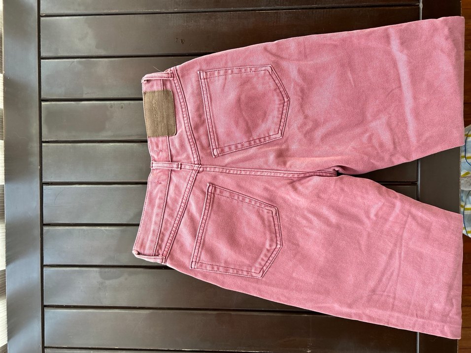 Pull and Bear Düğmeli Gül Kurusu Midi Kadın Jean - Görsel 2